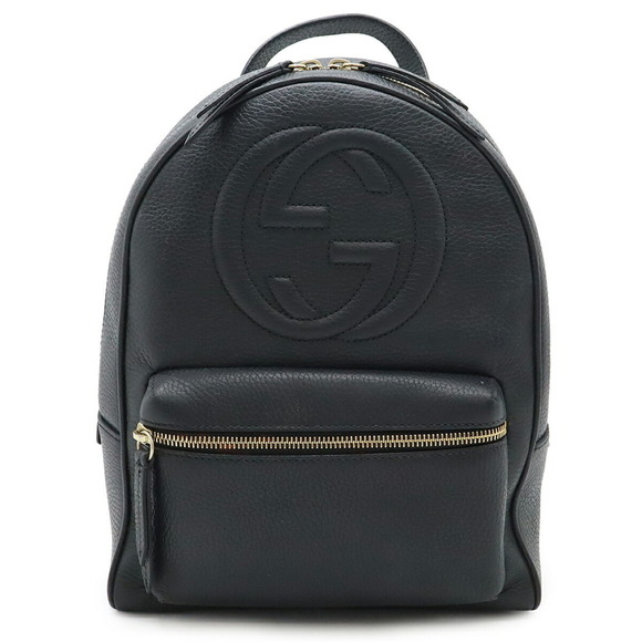 GUCCI Black Leather Backpack - Picture 1 of 10